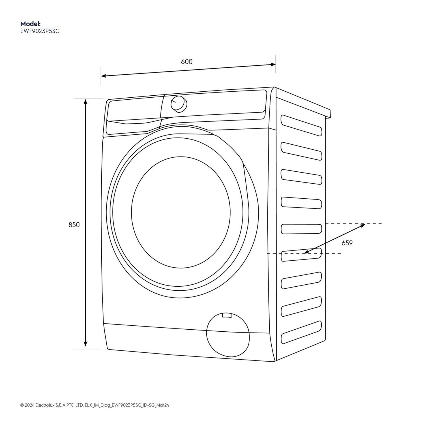 9kg Electrolux UltimateCare 500 Washing Machine