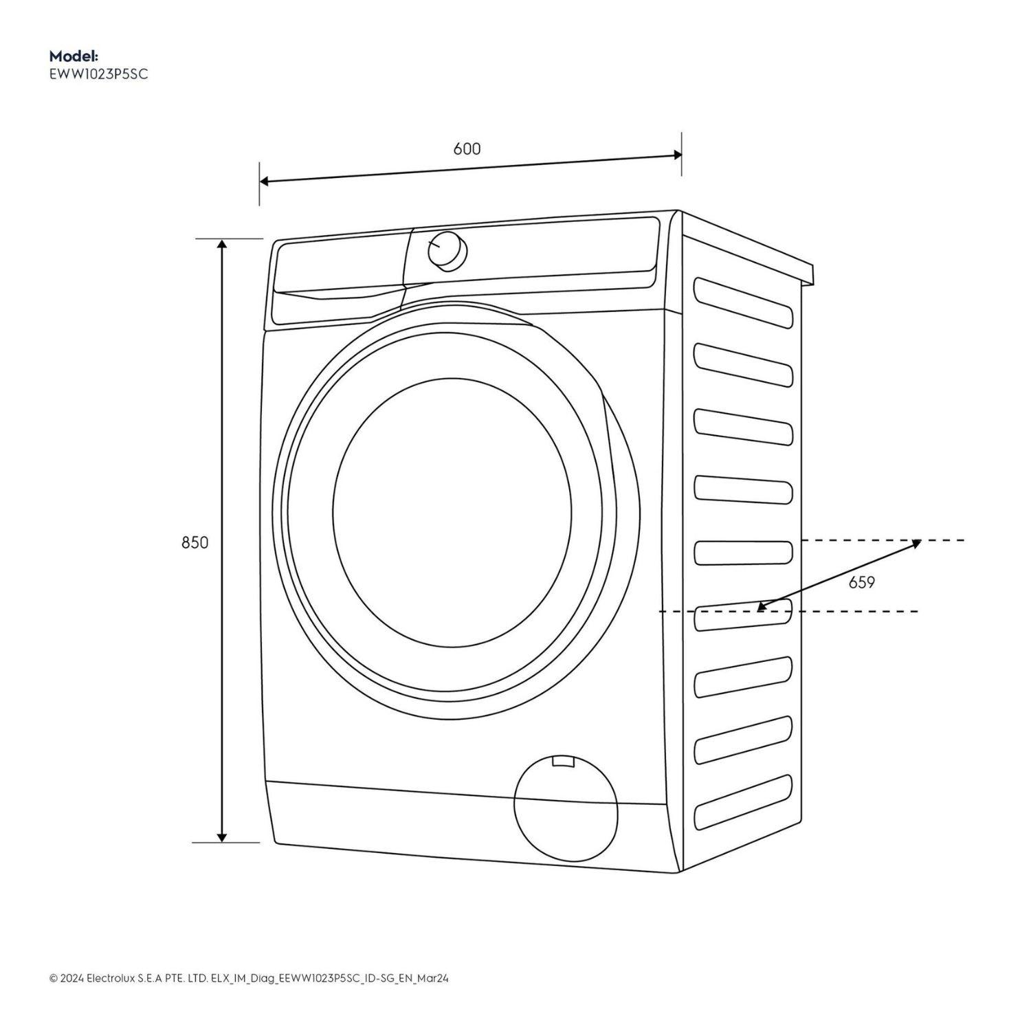 10/7kg Electrolux UltimateCare 500 Washer Dryer