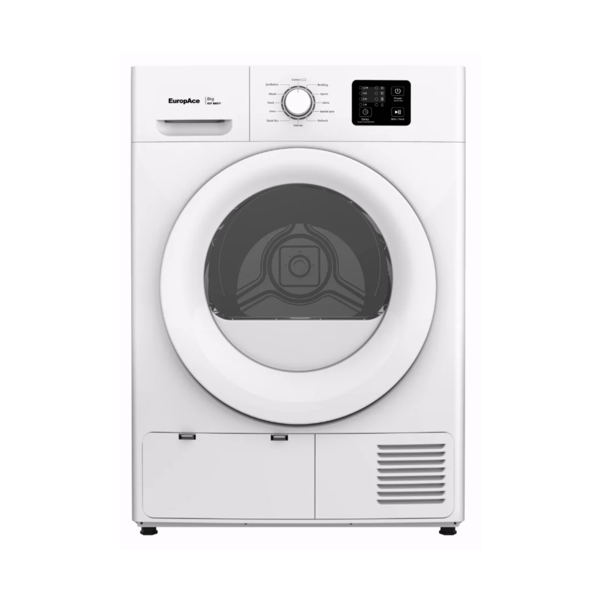 EuropAce By Otimmo EDY8801Y WH - 8kg Front Load Heat Pump Dryer