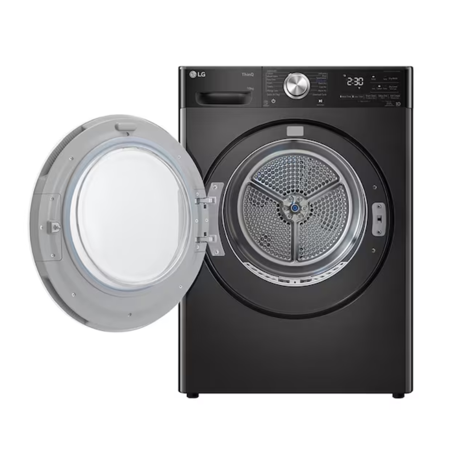 10kg LG Dual Inverter Front Load Heat Pump Dryer Black Steel