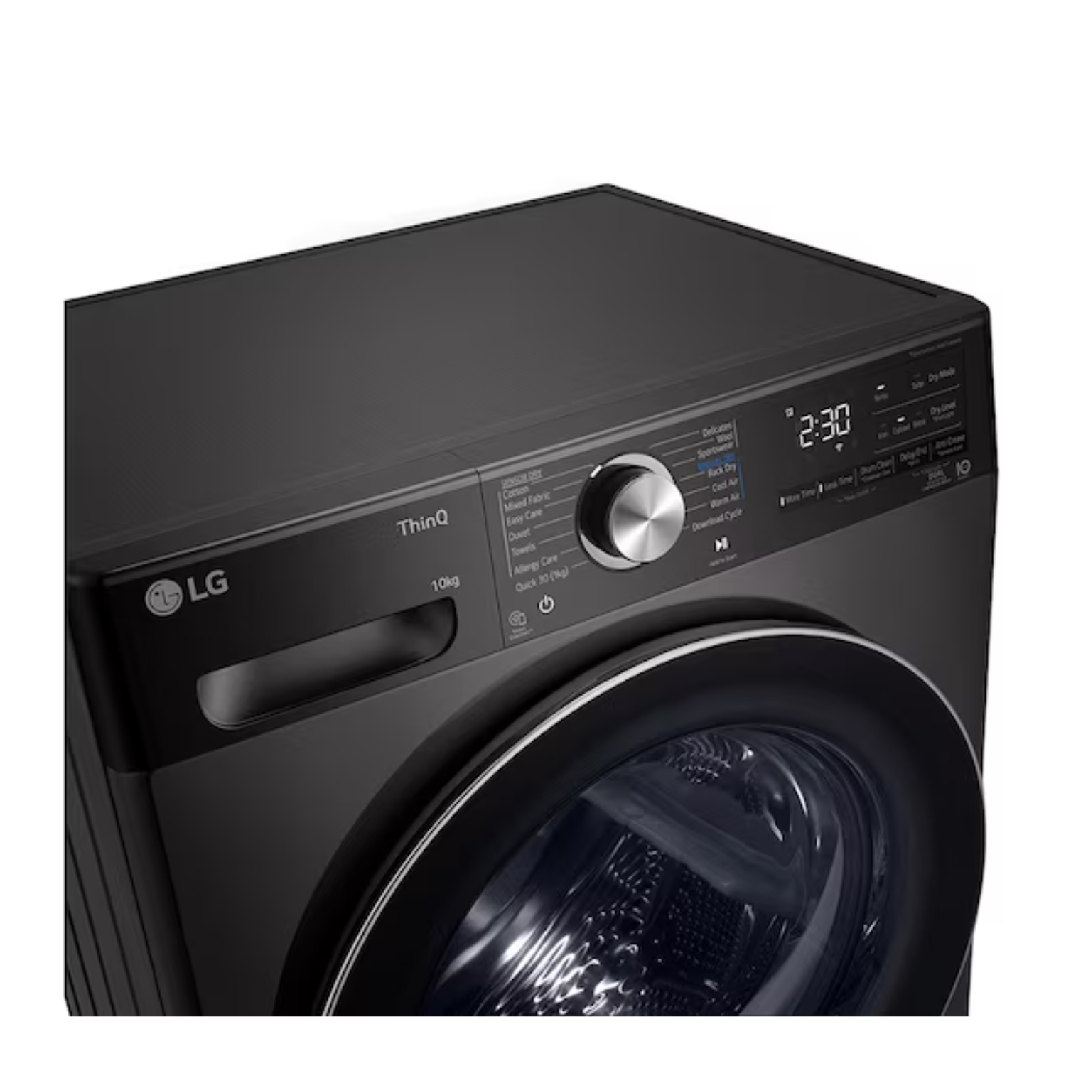 10kg LG Dual Inverter Front Load Heat Pump Dryer Black Steel