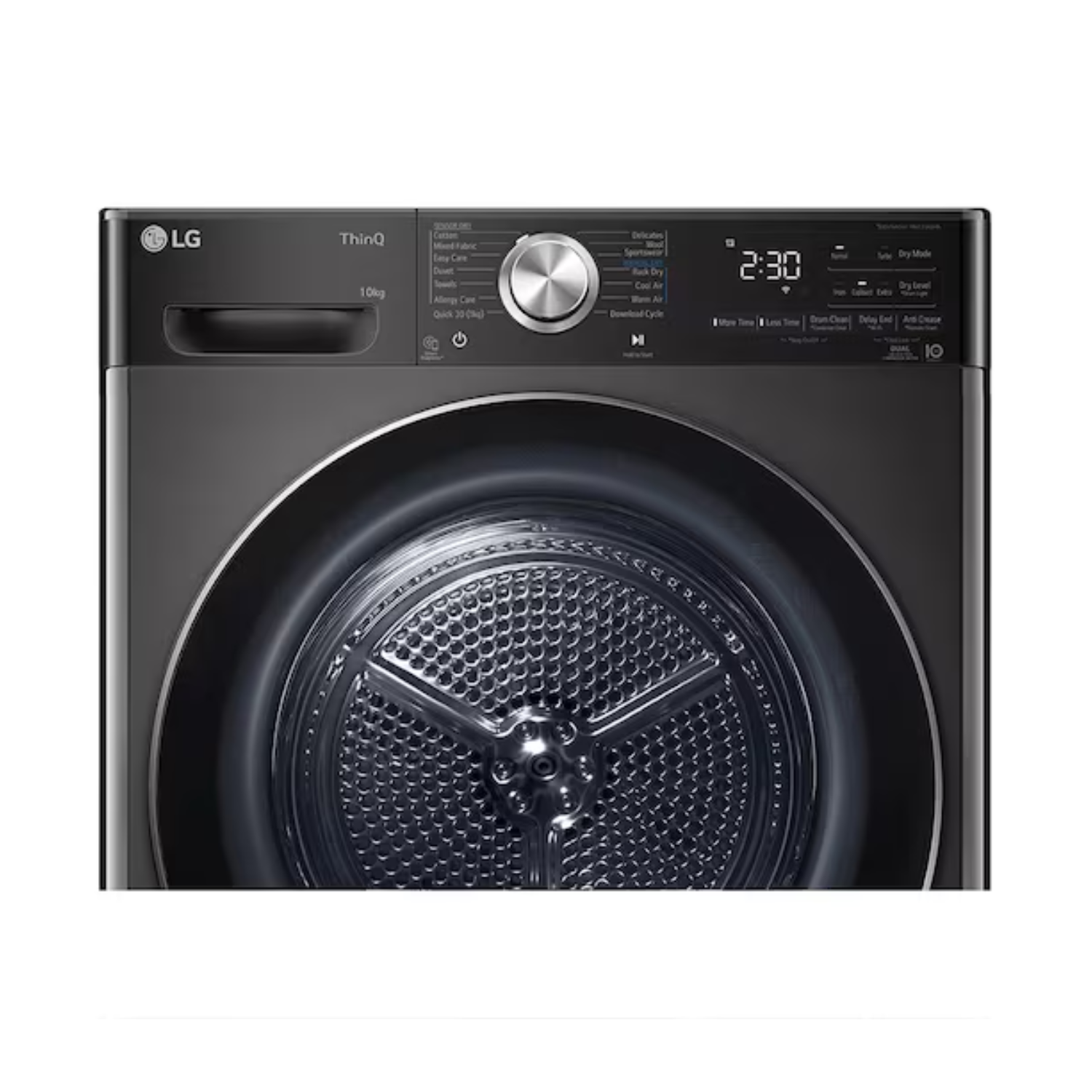 10kg LG Dual Inverter Front Load Heat Pump Dryer Black Steel