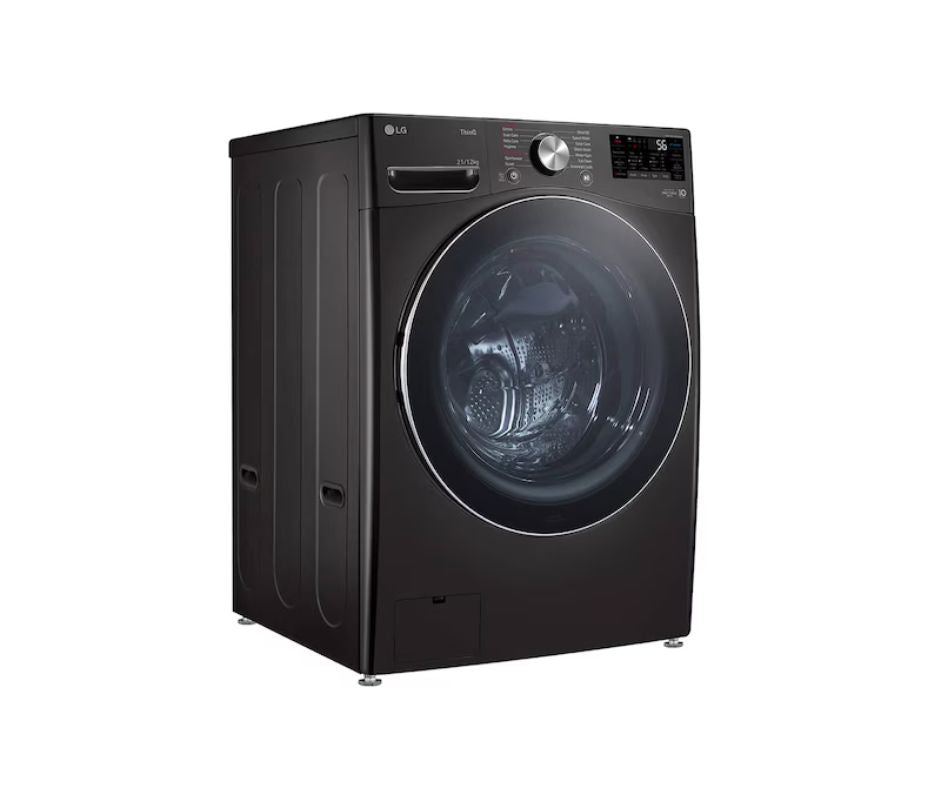 21/12kg LG AI Direct Drive Front Load Washer Dryer Black Steel