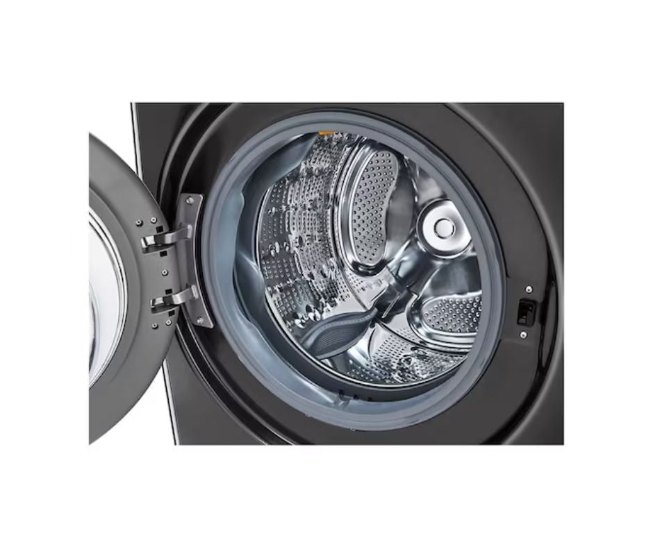 21/12kg LG AI Direct Drive Front Load Washer Dryer Black Steel