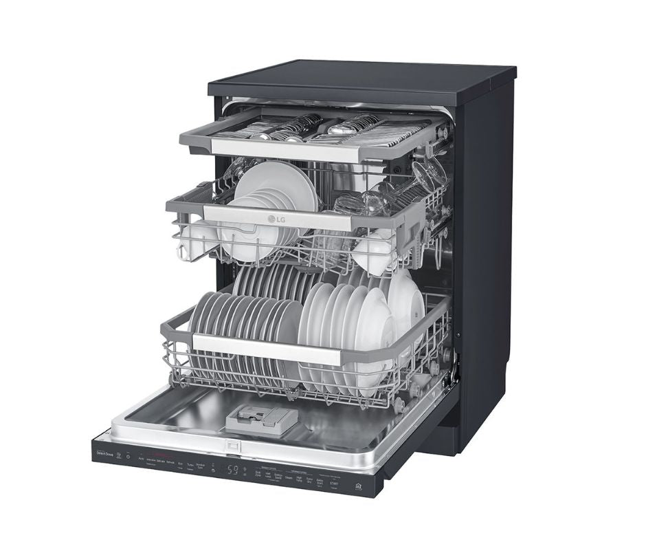 LG Top Control Dishwasher Black (14 Place Settings)