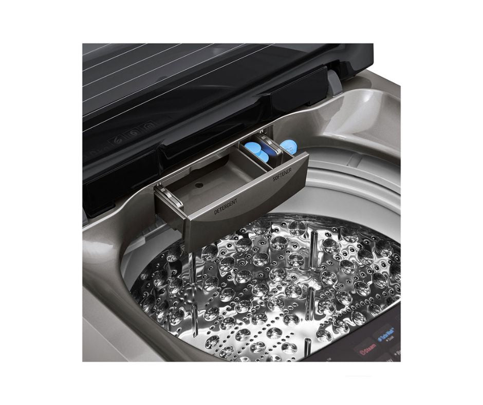 12kg LG TurboWash3D™ Top Load Washing Machine Silver