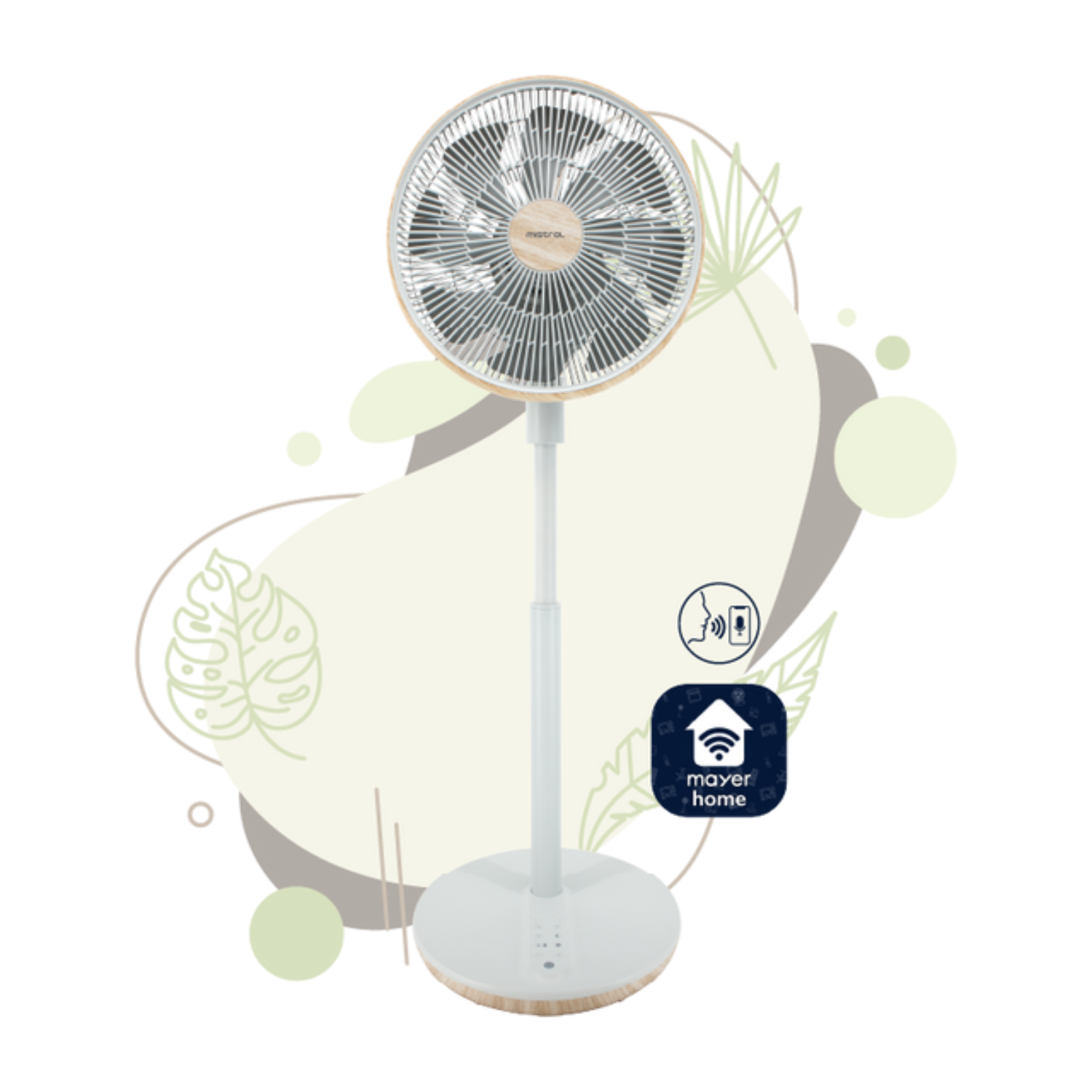 Mistral MHV1424DRW-G - 14” DC High Velocity Stand Fan with Wi-Fi & Remote