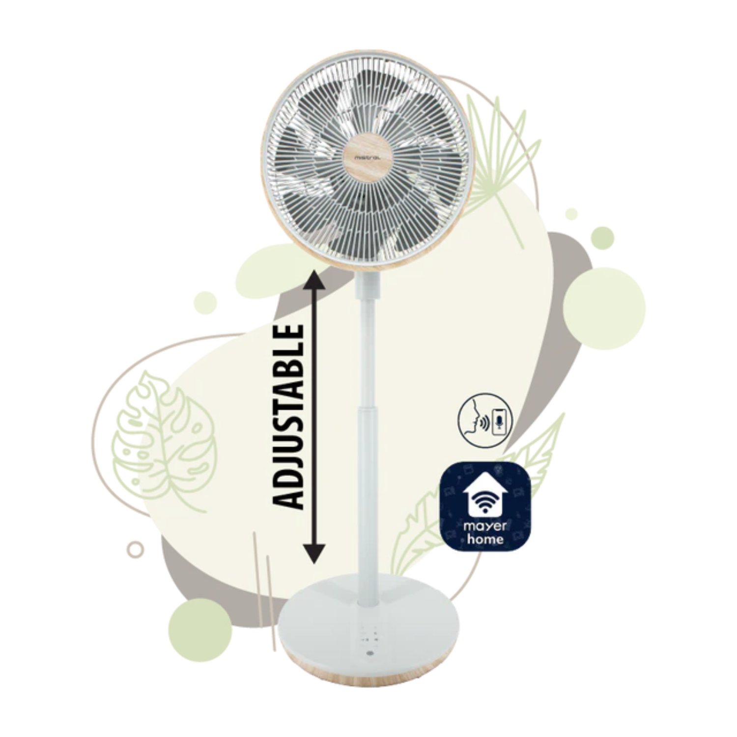 Mistral MHV1424DRW-G - 14” DC High Velocity Stand Fan with Wi-Fi & Remote