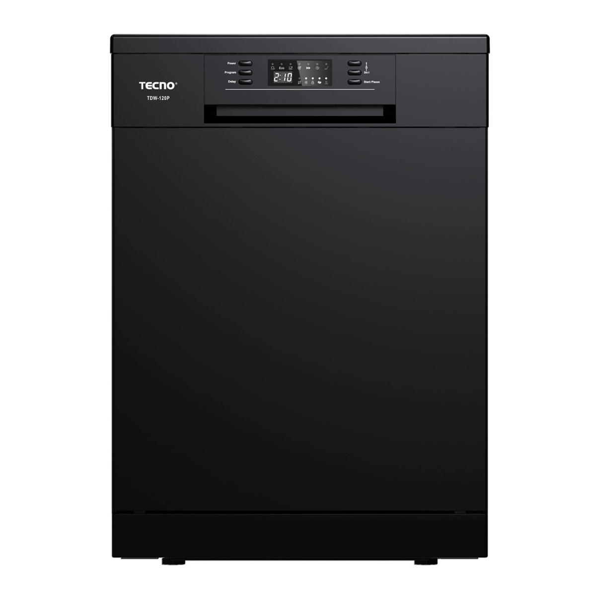 Tecno 60cm Built-under/Free-standing Dishwasher Matte Black