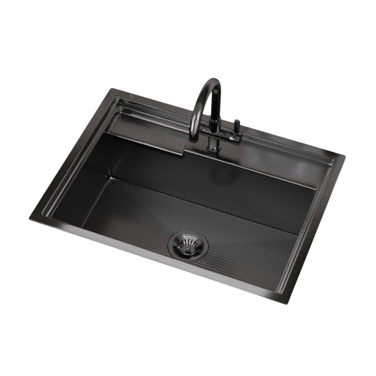 Turbo TS672-HC BK - 67cm Honeycomb Sink